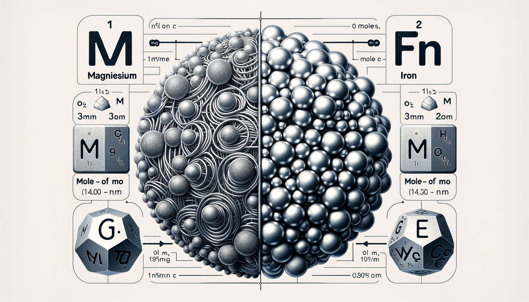 Magnesium and Iron Are Metallic Elements: Mole Comparison Explained