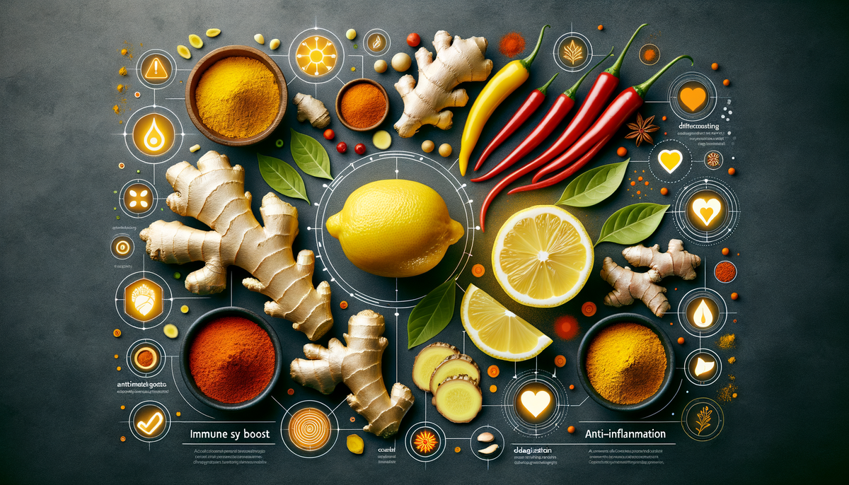 Ginger + Lemon + Cayenne + Turmeric Benefits: Detox & Energy